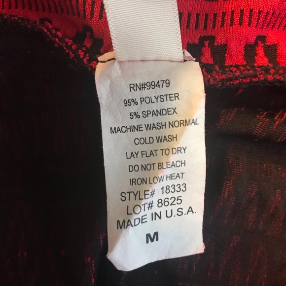 Red Patterned Skater Skirt - Picture 6 of 6